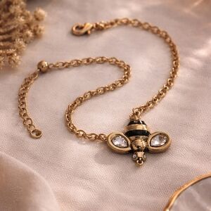Gold Bee Charm Bracelet